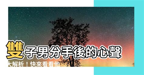 雙子分手後|分手後的雙子座還能「假裝正常」嗎？這「4大表現」帶你看出雙。